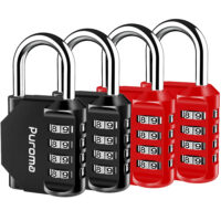 TH001RN 1 Pack 1.3 Inch Combination Lock, Red – Puroma